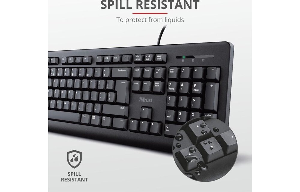 Trust 23880 Primo Zwart - Toetsenbord