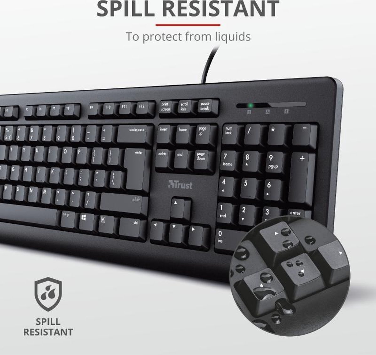 Trust 23880 Primo Zwart - Toetsenbord