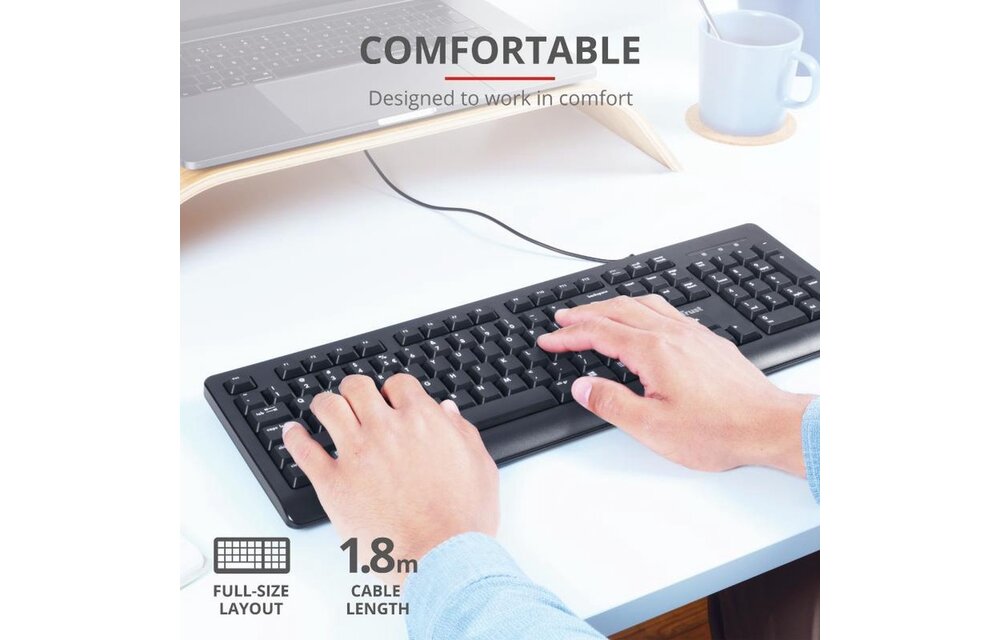 Trust 23880 Primo Zwart - Toetsenbord