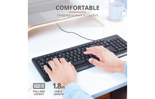 Trust 23880 Primo Zwart - Toetsenbord