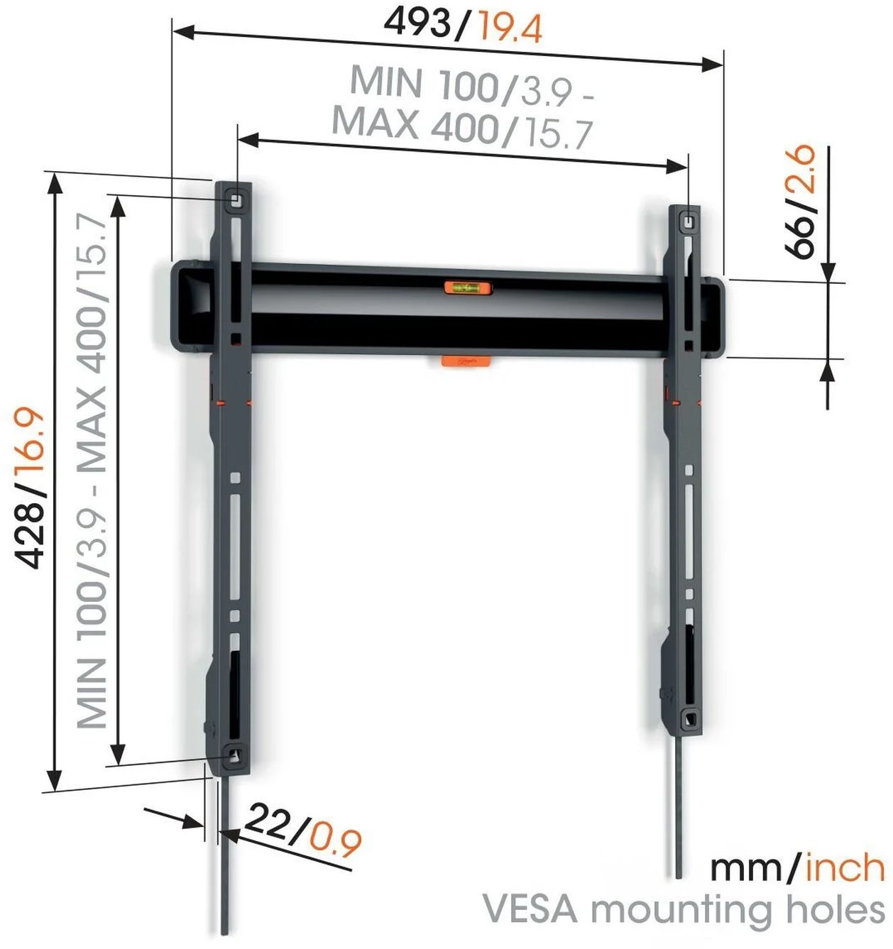 Vogel's TVM 3405 Muurbeugel (37-77 inch) - TV muurbeugel