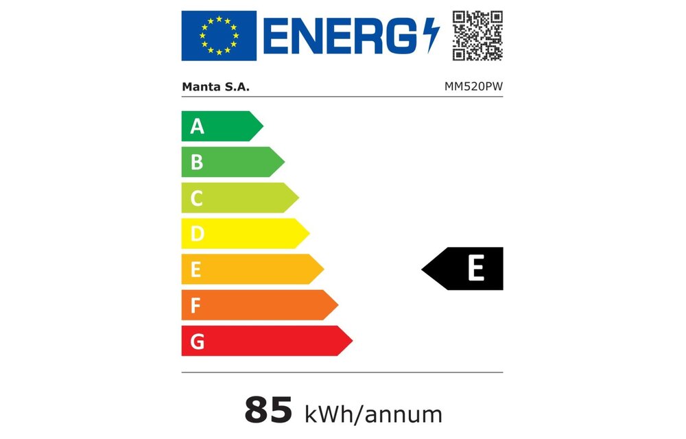 Manta MM520PW - Tafelmodel koelkast