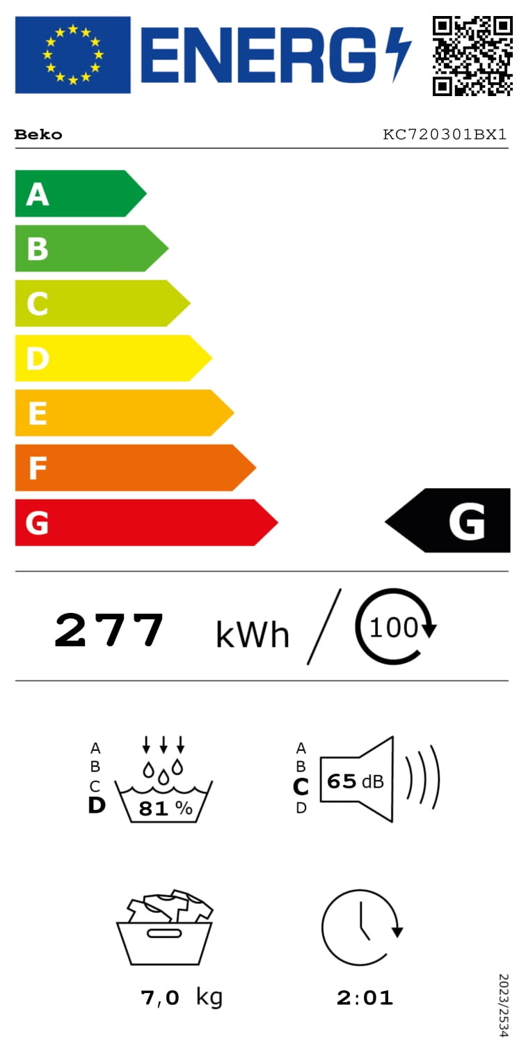 Beko KC720301BX1 - Condensdroger