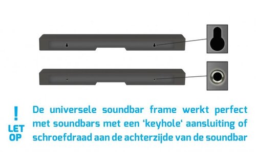 Cavus SBU03 Universele Soundbar muurbeugel - Muurbeugel