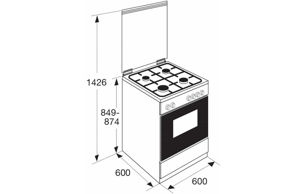 ETNA FGV160RVS - Elektrisch fornuis
