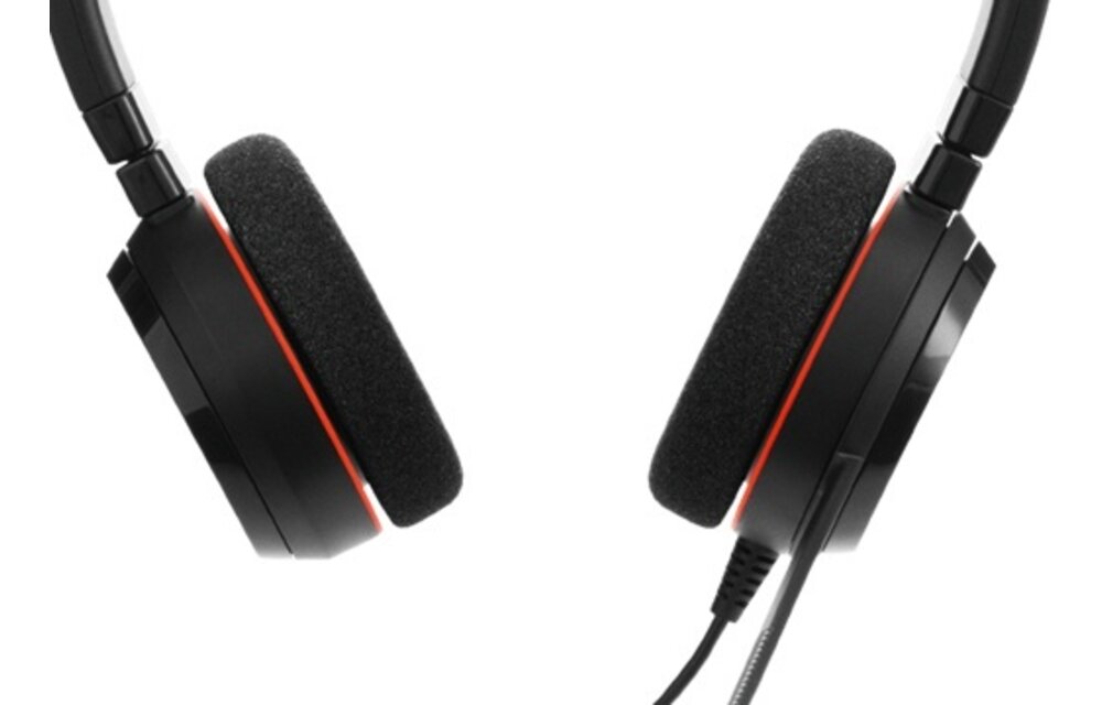 Jabra Evolve 20 MS Stereo (Zwart/Rood) - Headset