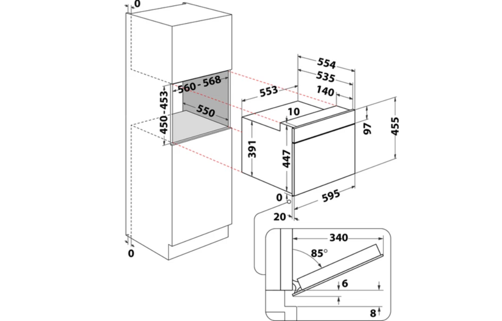 Indesit MWI 3445 BL - Inbouw magnetron