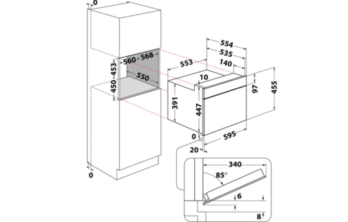 Indesit MWI 3445 BL - Inbouw magnetron