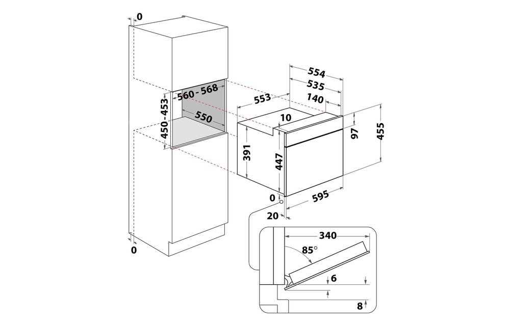 Indesit MWI 3445 BL - Inbouw magnetron