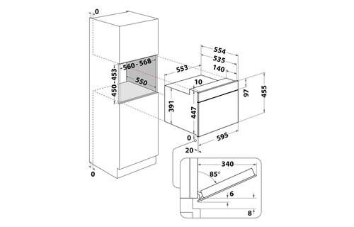 Indesit MWI 3445 BL - Inbouw magnetron