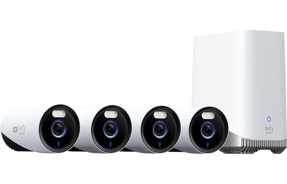 Eufy eufyCam E330 4-Cam Kit  (4 camera's + Homebase 3) - Beveiligingscamera