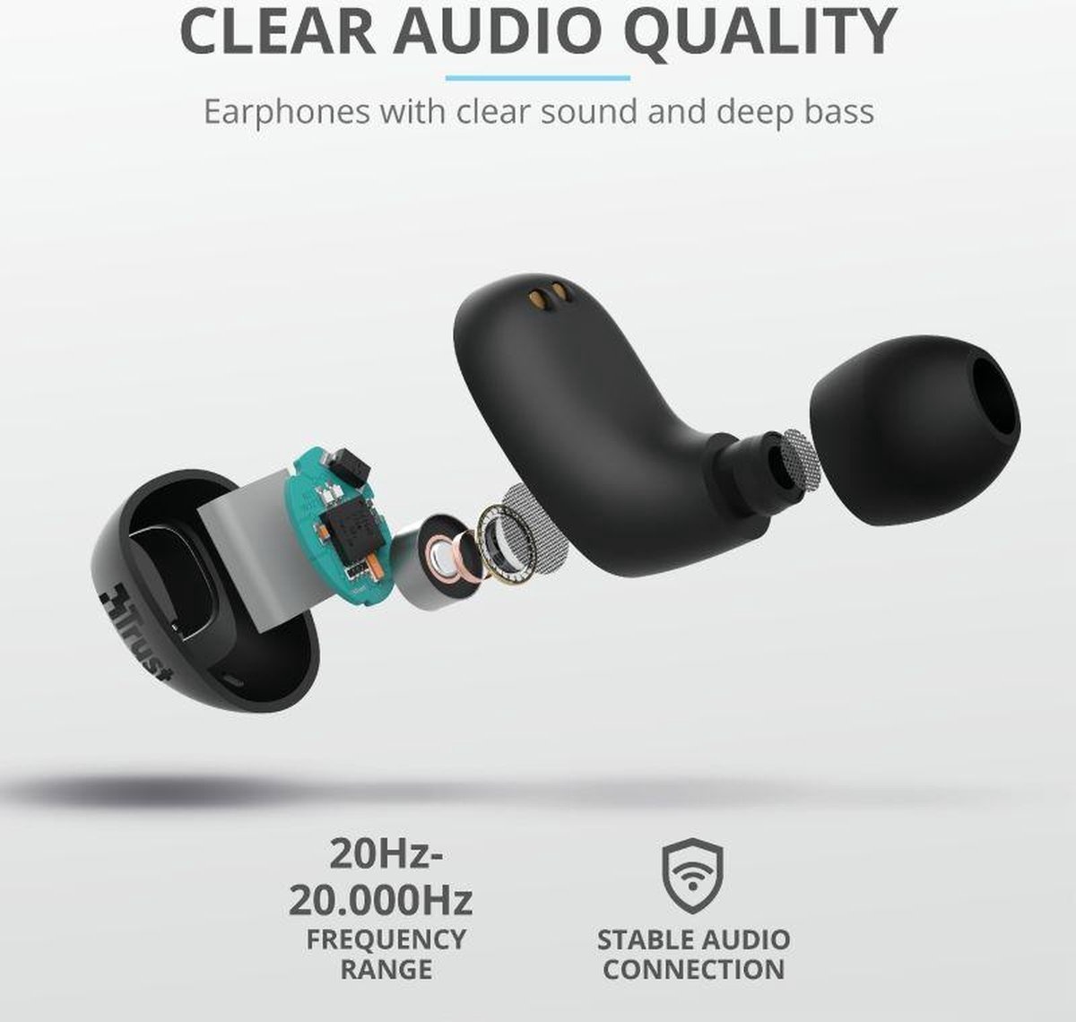 Trust Nika Compact - Draadloze oordopjes