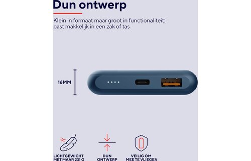 Trust Redoh Fast 10.000 mAh Blauw - Powerbank