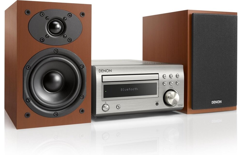 Denon D-M41DAB Silver/Wood - Radio