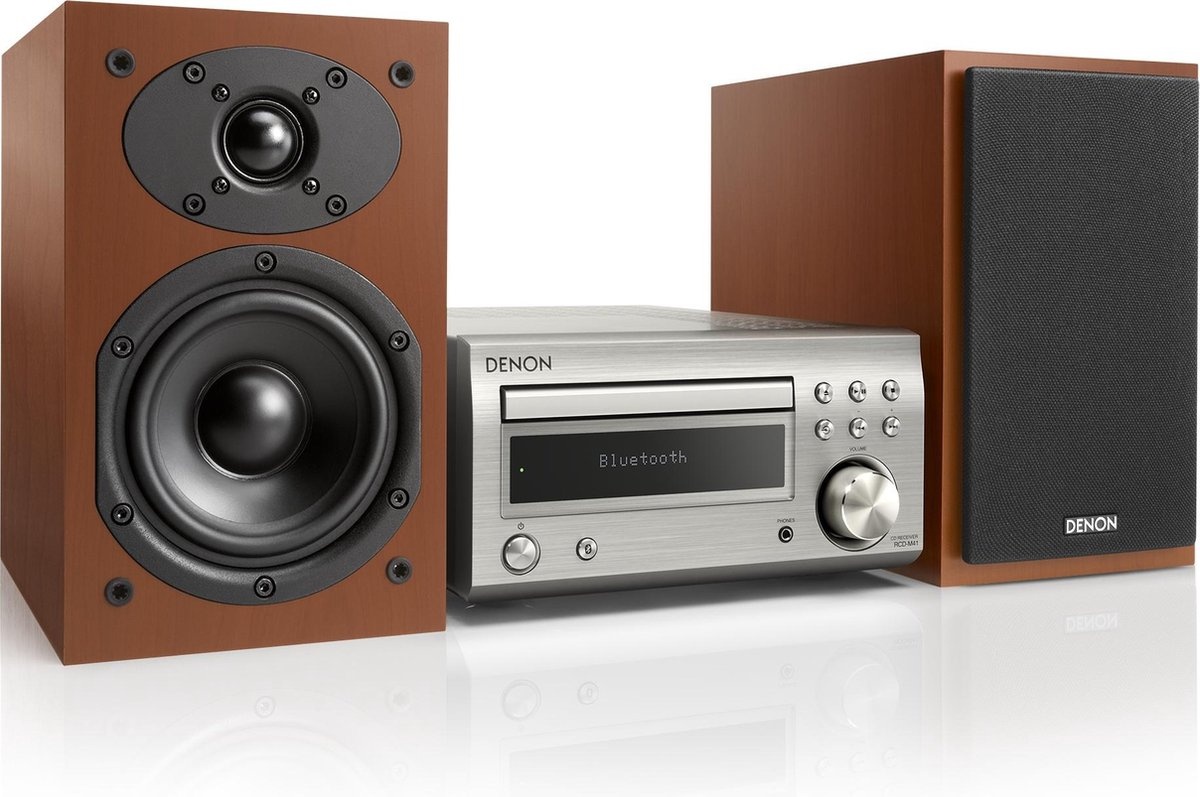 Denon D-M41DAB Silver/Wood - Radio