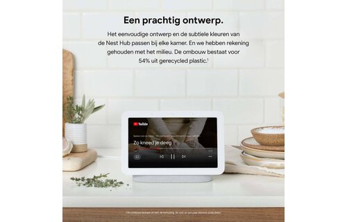 Google Nest Hub 2 Chalk (GA01331-FR) - Smart Home systeem