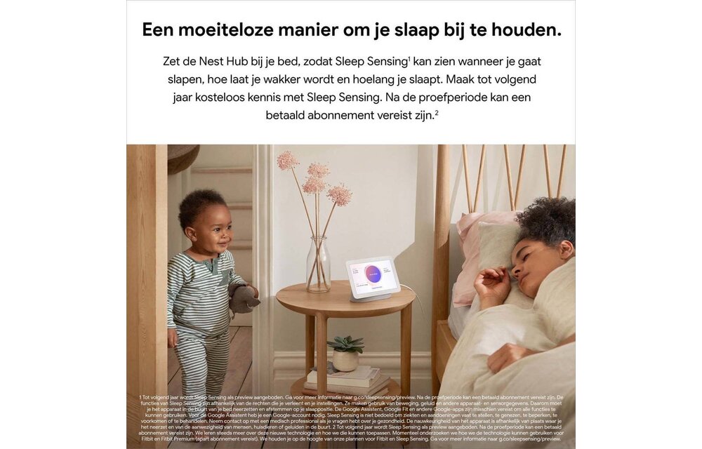 Google Nest Hub 2 Chalk (GA01331-FR) - Smart Home systeem