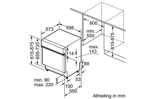 Siemens SN55ES56CE - Inbouw vaatwasser