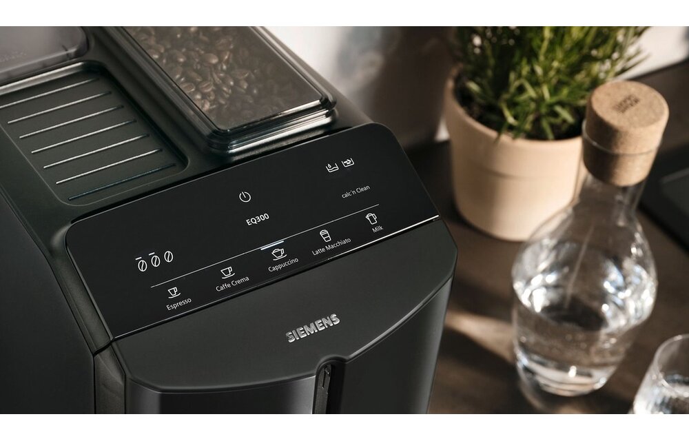 Siemens EQ300 TF301E09 Piano Black - Koffiemachine