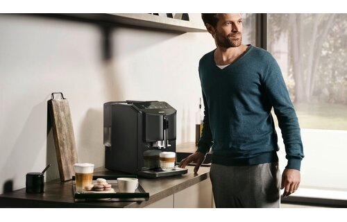 Siemens EQ300 TF301E09 Piano Black - Koffiemachine