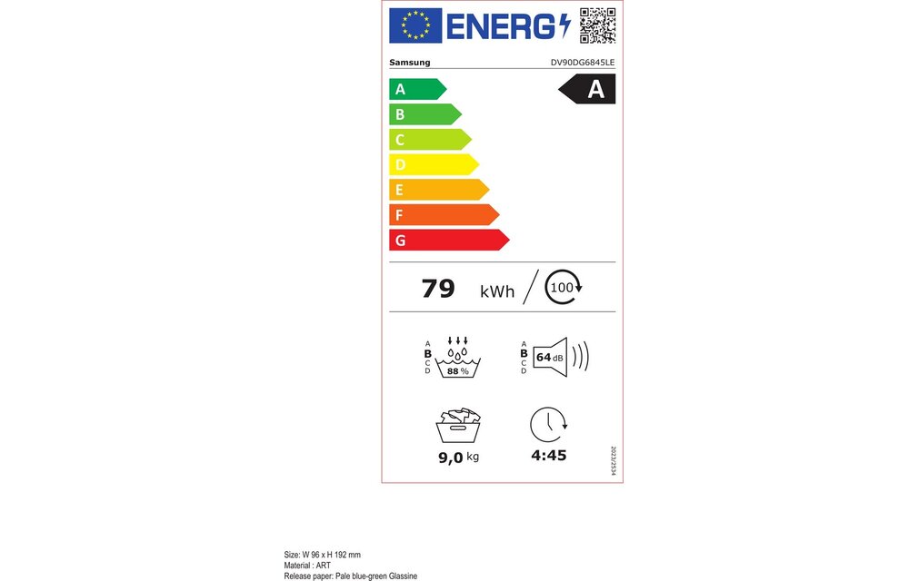 Samsung DV90DG6845LEU3 - Warmtepompdroger