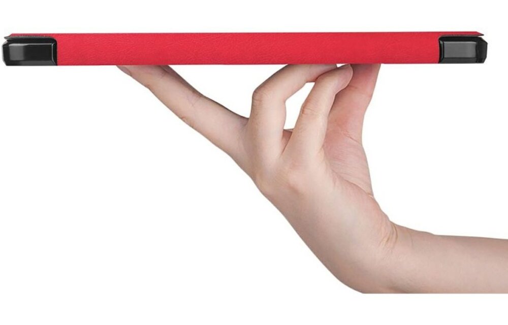 Just in Case Samsung Galaxy Tab S7 TriFold Smart Book Case Pen Slot Rood - Beschermhoes