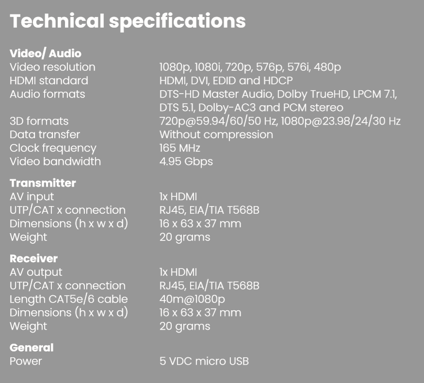 Marmitek MegaView 63 HDMI Extender