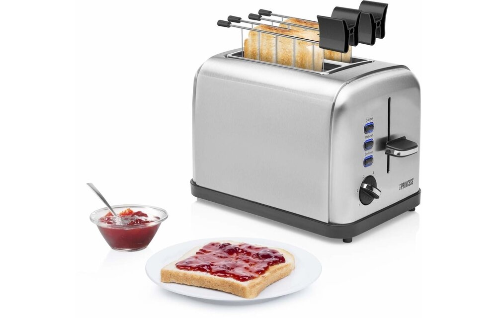 Princess 142354 Toaster Steel Style 2 - Broodrooster
