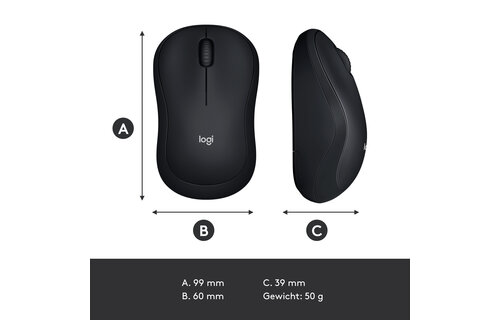 Logitech M185 Grijs - Muis
