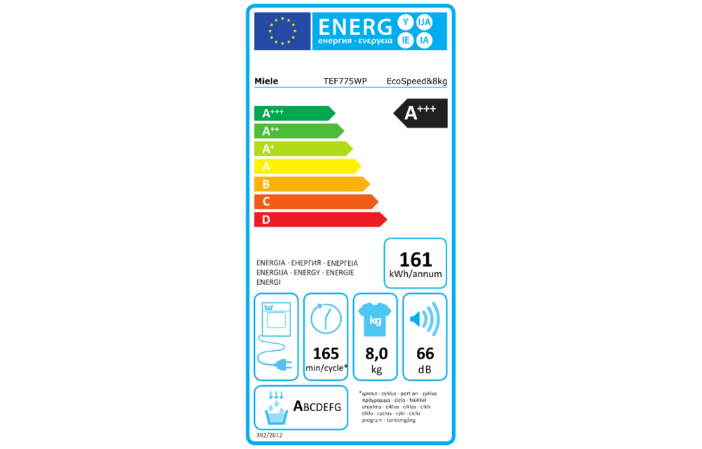 Miele TEF 775 WP EcoSpeed - Warmtepompdroger
