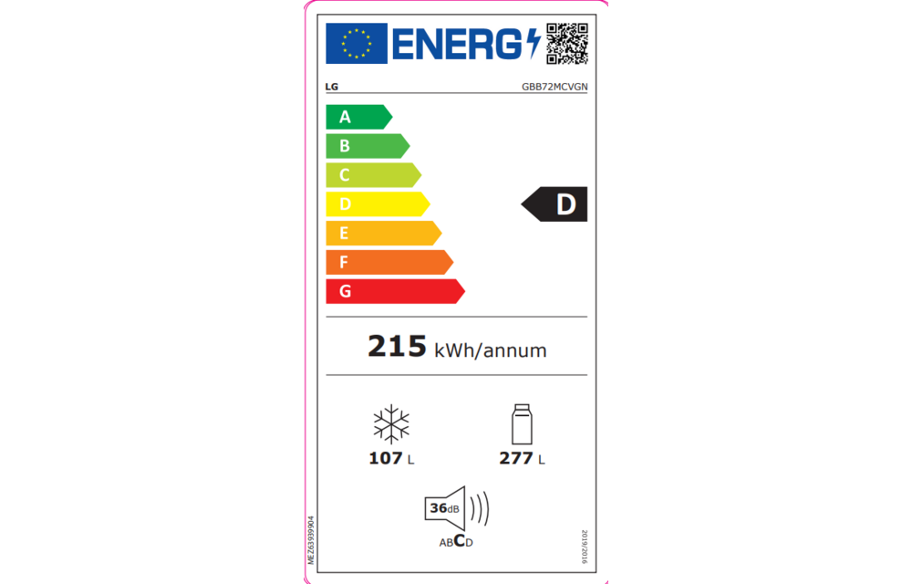 LG GBB72MCVGN - Koel-vriescombinatie