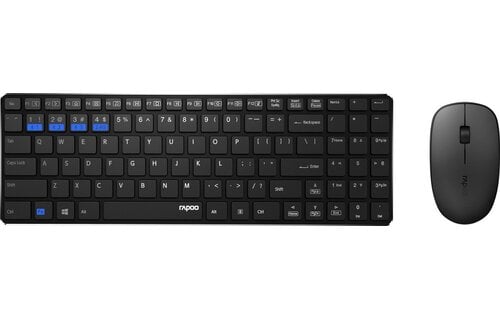 Rapoo 9300M Zwart - Toetsenbord + muis set