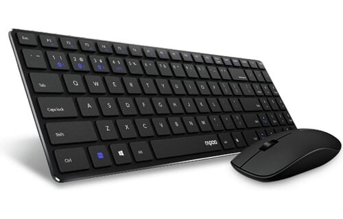 Rapoo 9300M Zwart - Toetsenbord + muis set