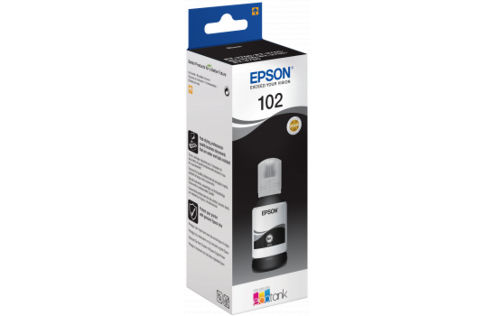 Epson Inktflesje Ecotank 102 Zwart - Inktcartridge