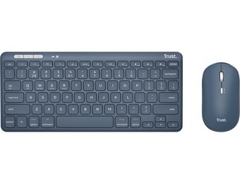 Trust Lyra Blauw - Toetsenbord + muis set