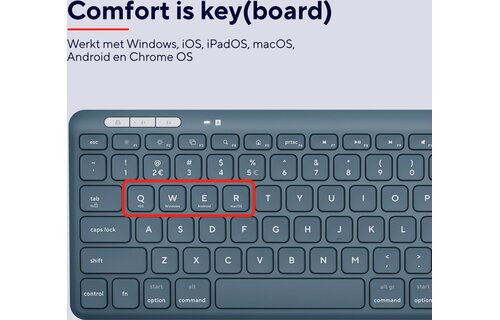 Trust Lyra Blauw - Toetsenbord + muis set