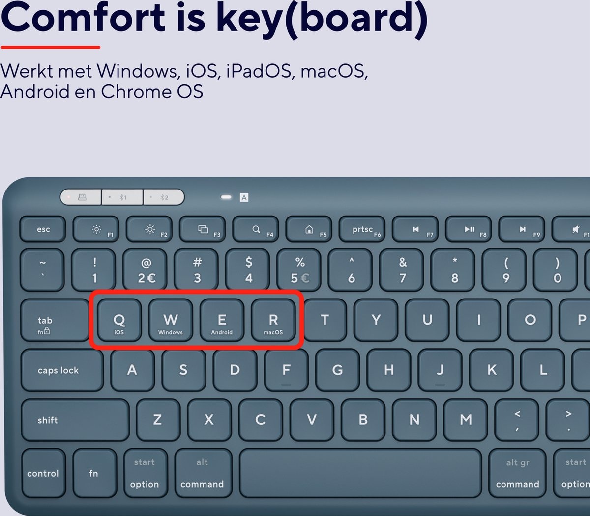 Trust Lyra Blauw - Toetsenbord + muis set