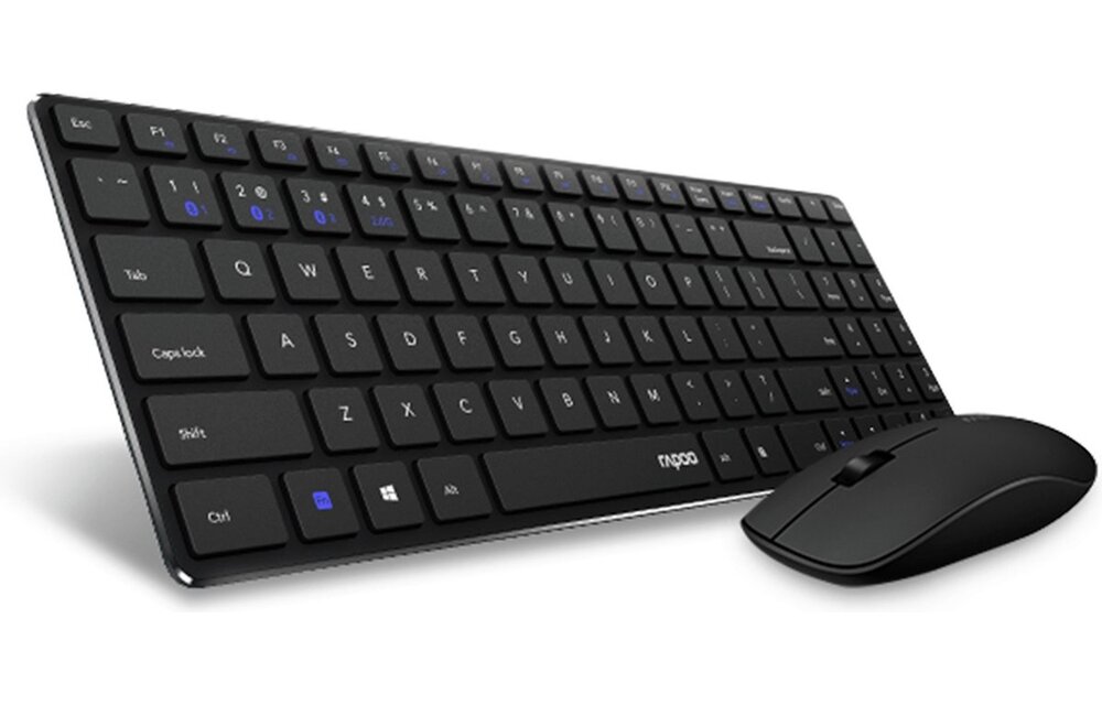 Rapoo 9300M Zwart - Toetsenbord + muis set