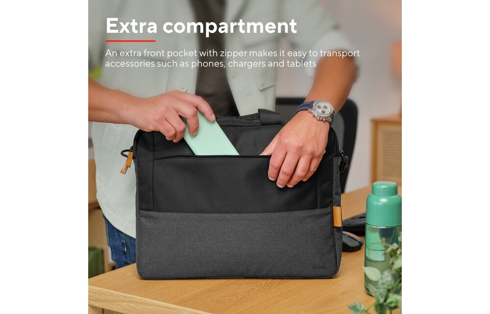 Trust Lisboa 16 inch Eco Zwart - Laptoptas