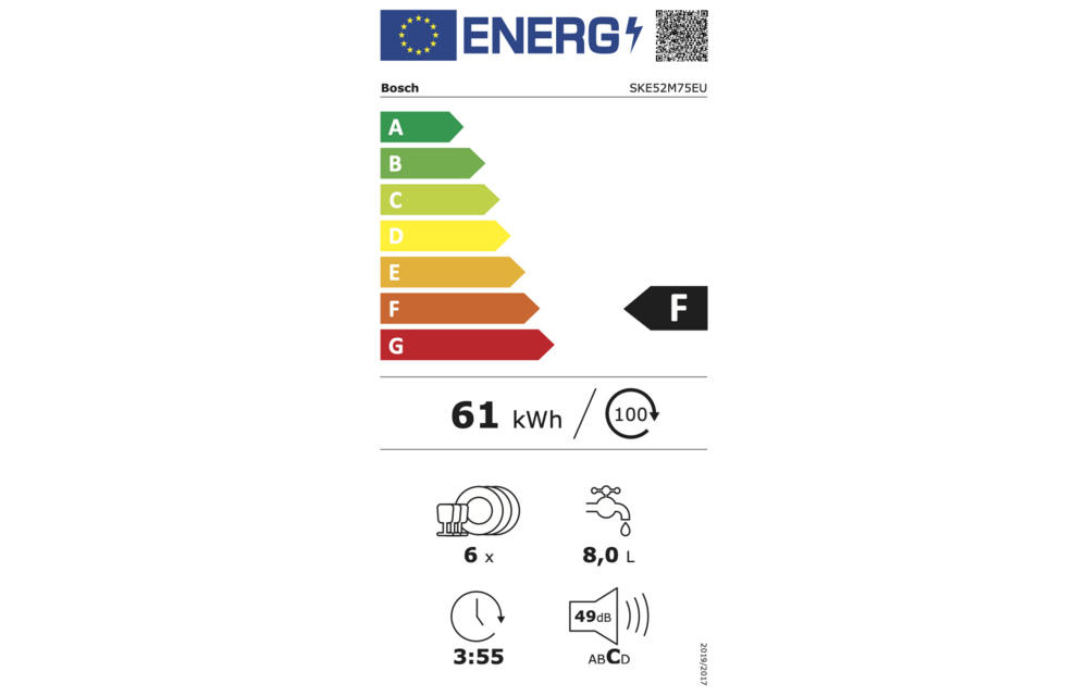 Bosch SKE52M75EU - Inbouw vaatwasser