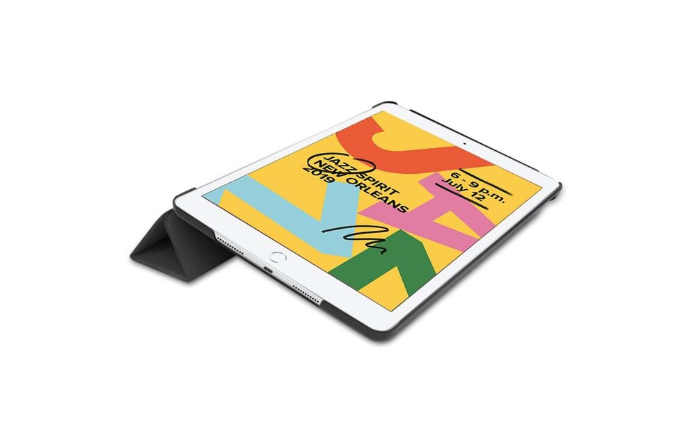 Just in Case  Smart Tri-Fold Case voor Apple iPad 10.2 Zwart - Tablethoes