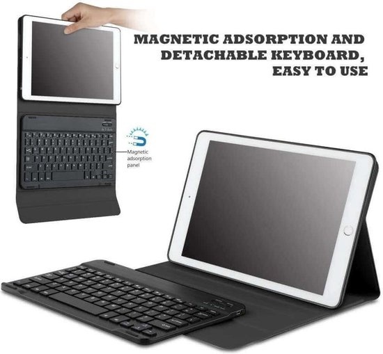Just in Case Premium Bluetooth keyboard hoes voor iPad 9.7 (2017/2018) Zwart - Tablethoes