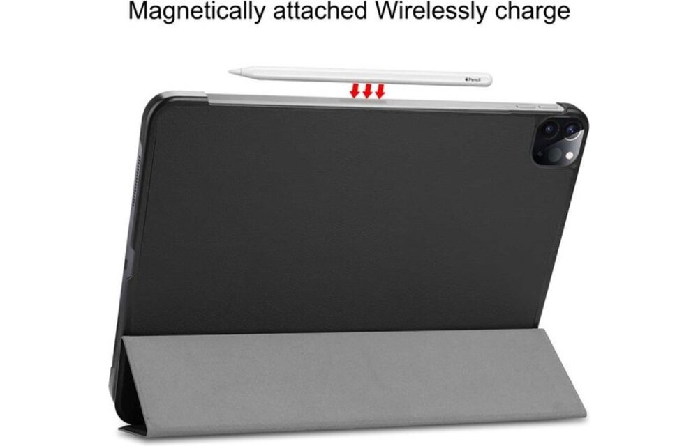 Just in Case Smart Tri-Fold voor iPad Pro 12.9 Zwart - Tablethoes