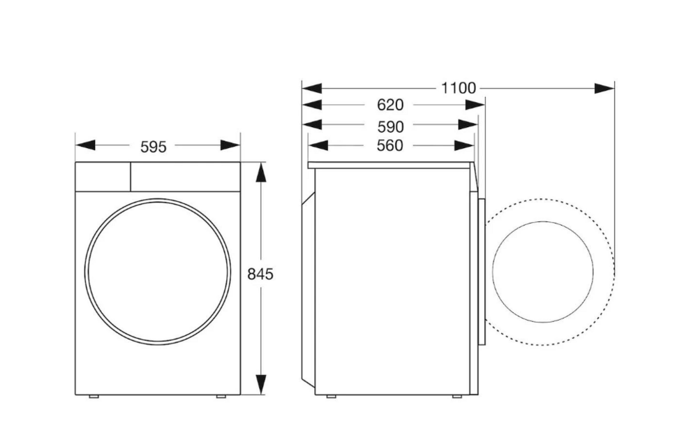 Hisense WF5S1043BW - Wasmachine