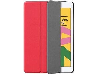 Just in Case Smart Tri-Fold Case - Apple iPad 10.2 - Rood - Tablethoes