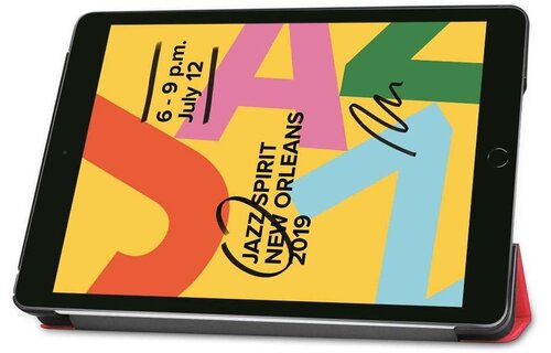 Just in Case Smart Tri-Fold Case - Apple iPad 10.2 - Rood - Tablethoes