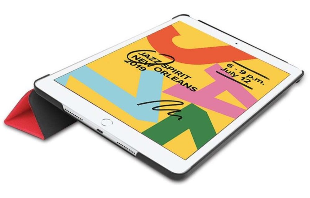 Just in Case Smart Tri-Fold Case - Apple iPad 10.2 - Rood - Tablethoes