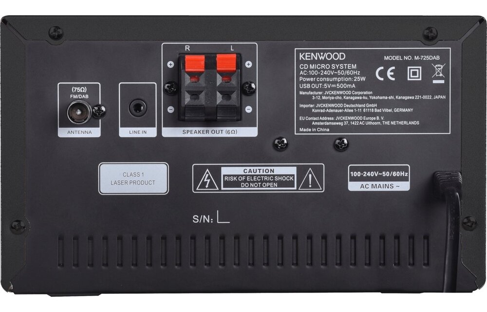 Kenwood M-725DAB-B - Stereo set