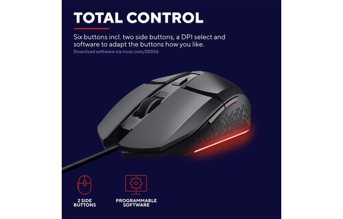 Trust GXT 109 Felox Zwart - Gaming Muis