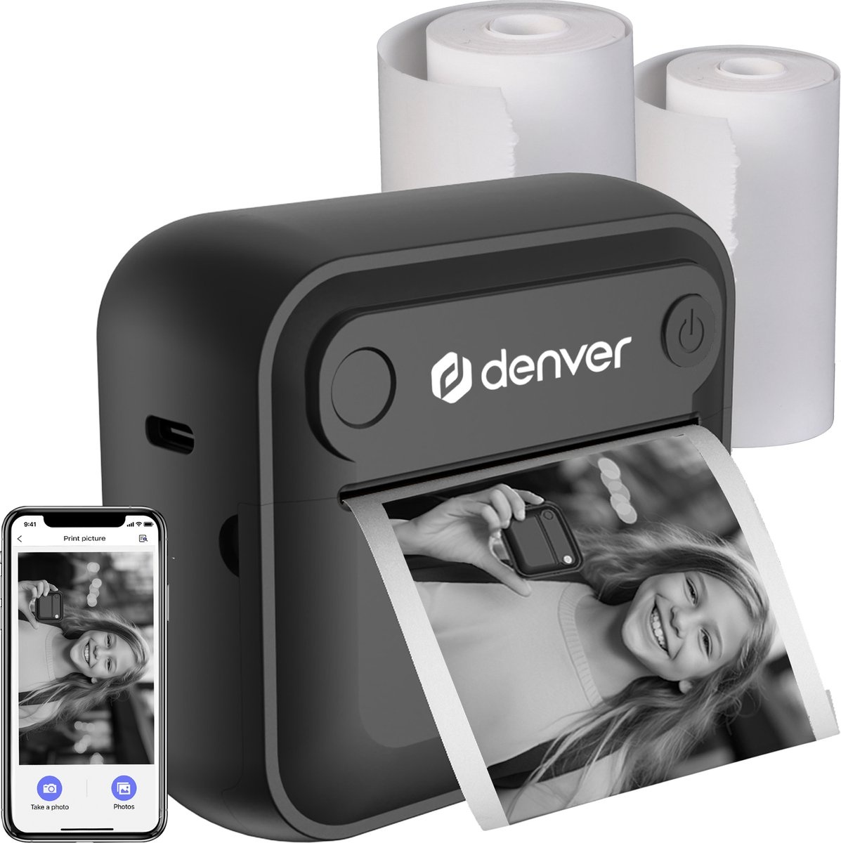 Denver MBP-32B Mini Pocket Printer  - Thermische printer